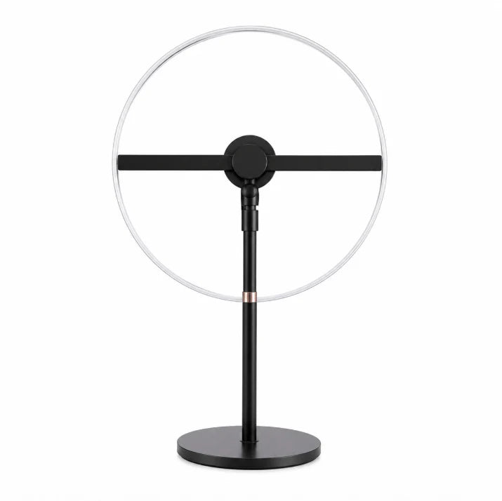 FL-S Series | Asynchronous Control | 11cm to 42cm (4.3–16.5 inch) | 3D Holographic Fan | Desktop Stand with Transparent Protective Cover | Store Holographic Display | 2 Blades