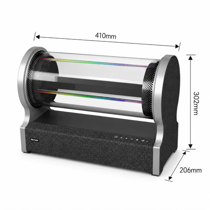 CYL-M Series | Cloud Control (AS) | 20cm (7.9 inch) | 3D Holographic Fan | Bluetooth Speaker with 360° Lyrics Display | Retail Holographic Display