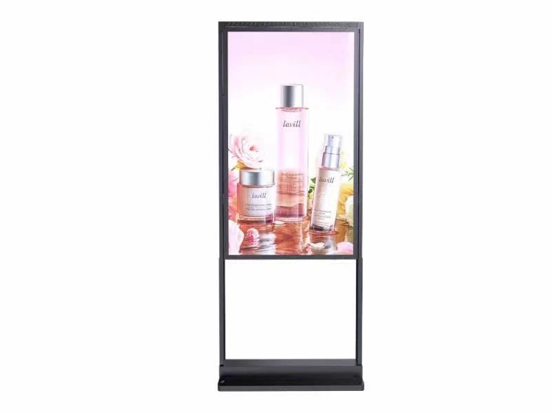 43" Double-Sided High Bright LCD Window Display, 2500nits Front + 700nits Back, Android 2+32G, Non-Touch, Cloud/APP/USB, Hanging/Floor Stand