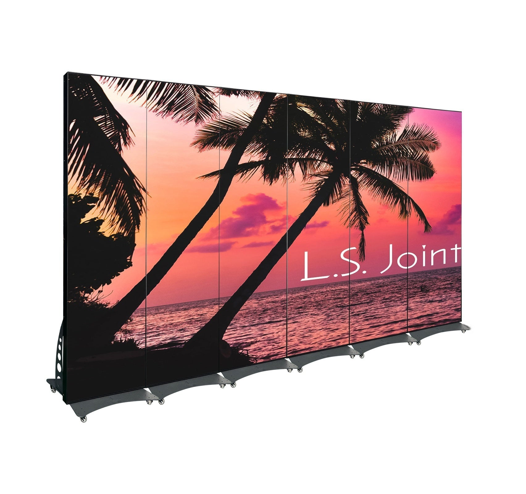 6PCS-Pack Linkable into 3840x1920mm Large Display FreeP BS Series P1.86 Indoor LED Poster Display made with Die-casting Aluminum Frame