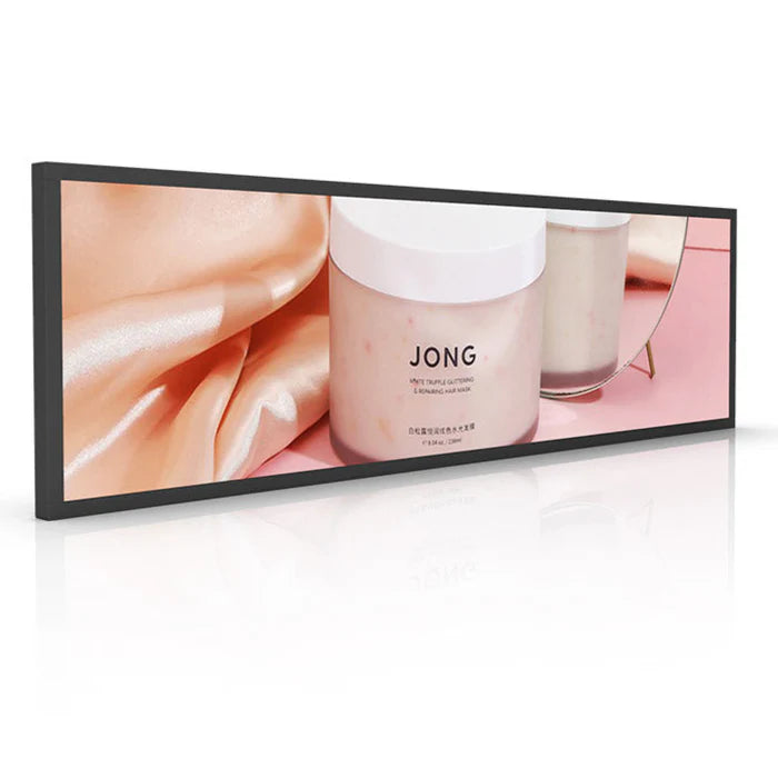 37.6 Inch (920×258mm Viewable) Ultra-Wide Android LCD Bar Display for Retail Shelves | Cloud, App & USB Content Management