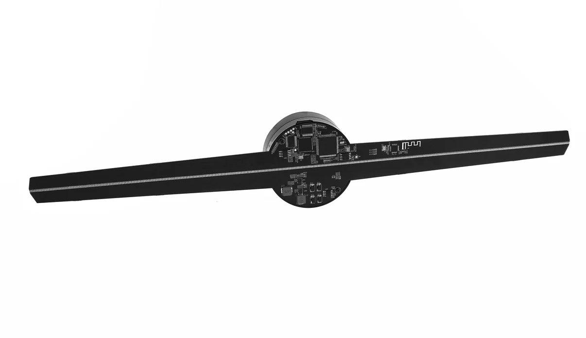 FL-S Series | Cloud Control (AS) | 42cm (16.5 inch) | 3D Holographic Fan | 2-Pack Fans with Outdoor Double-Sided Mounting Bracket | 3D Advertising Holographic Fan | 2 Blades
