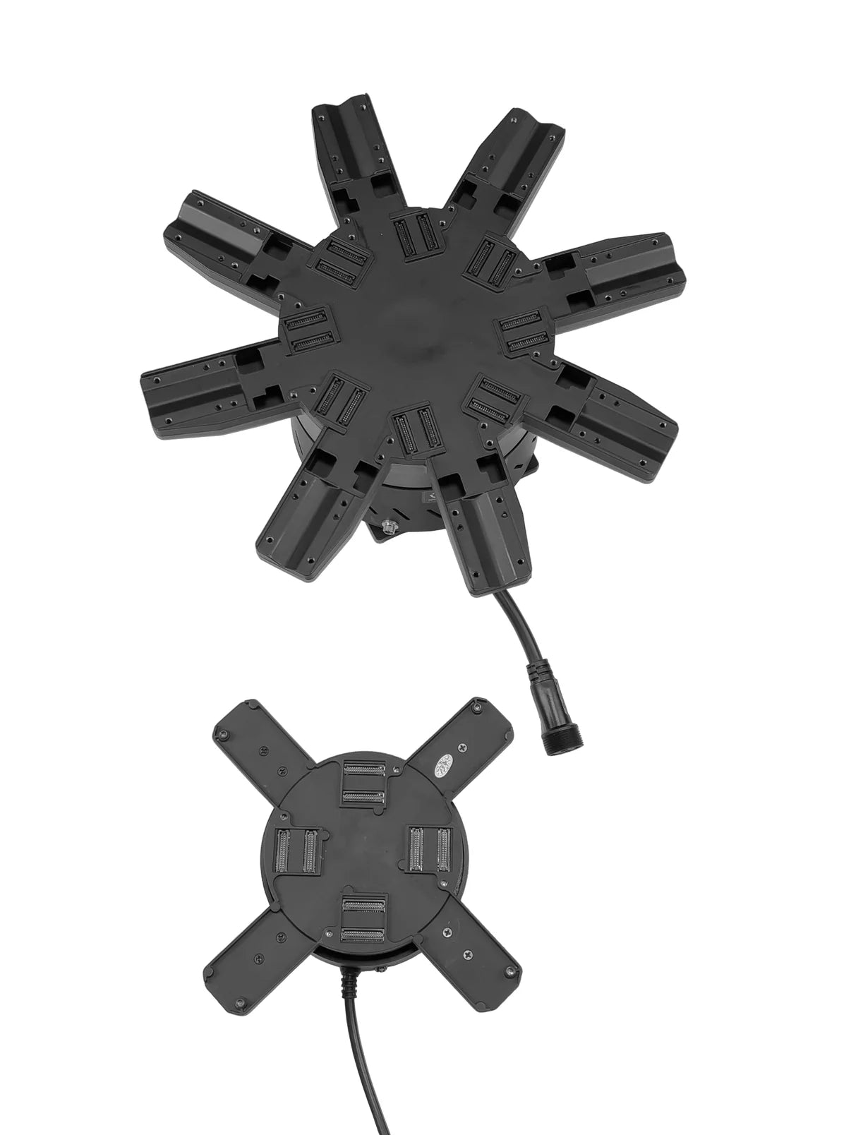 FL-L Series | Synchronous Control | 150cm to 180cm (59.1–70.9 inch) | 3D Holographic Fan | Fan Only / Fan with Dual-Pole Mobile Stand | 3D Advertising Holographic Fan | 8 Blades