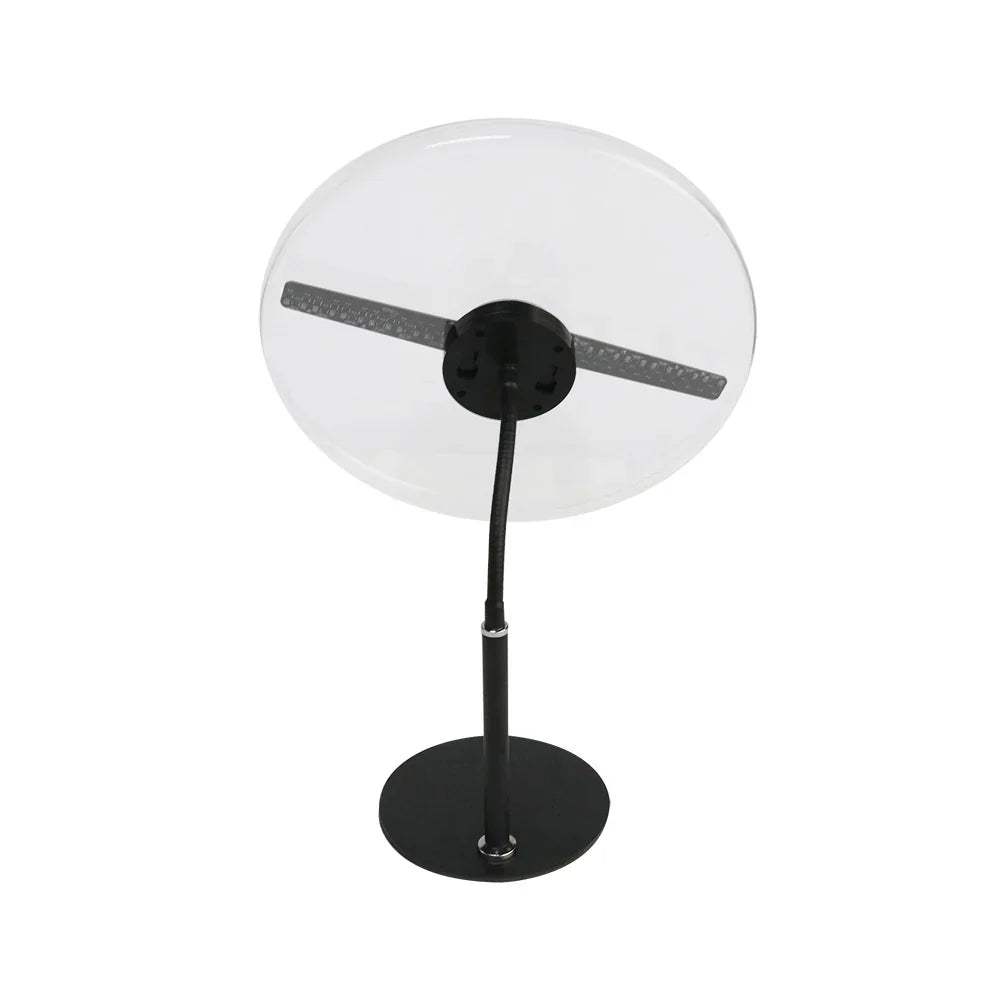 FL-S Series | Asynchronous Control | 11cm to 42cm (4.3–16.5 inch) | 3D Holographic Fan | Desktop Stand with Transparent Protective Cover | Store Holographic Display | 2 Blades