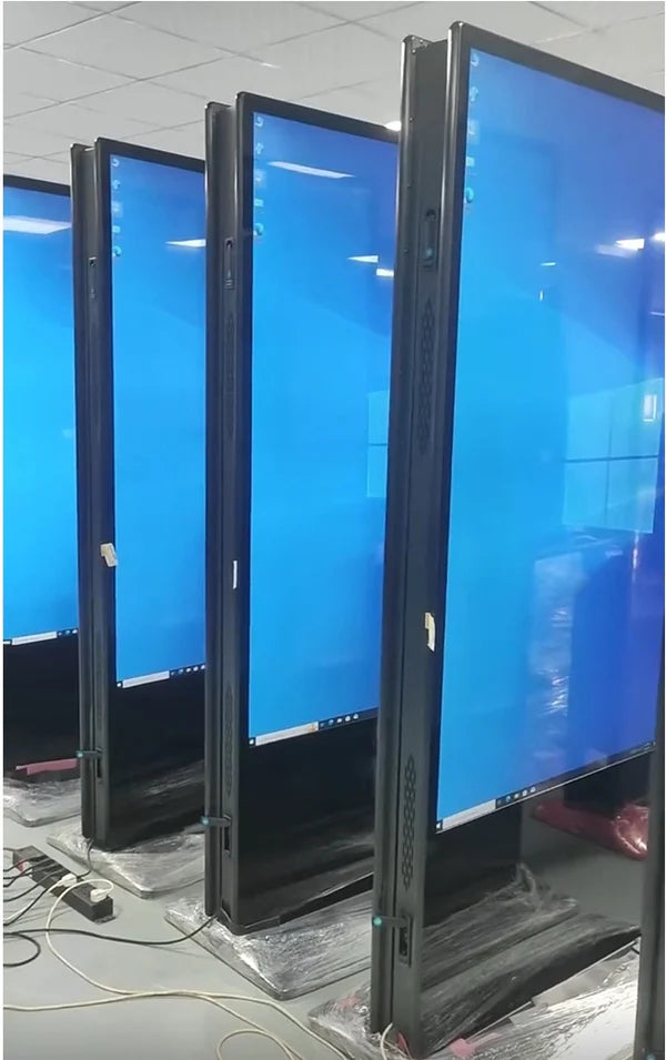 43‘’ Dual-Sided Indoor Floor-Standing LCD Digital Poster with Wheel Stand | Android RK3568 2GB+16GB | No Touch | CMS Preinstalled