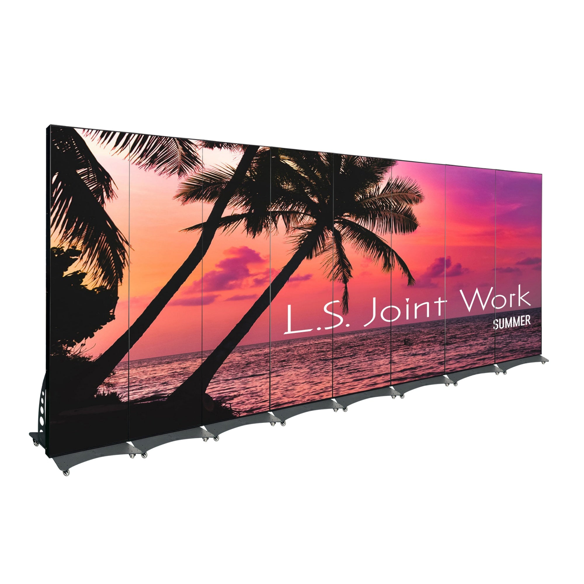 8PCS-Pack Linkable into 5120x1920mm Large Display FreeP BS Series P2.5 Indoor LED Poster Display made with Die-casting Aluminum Frame