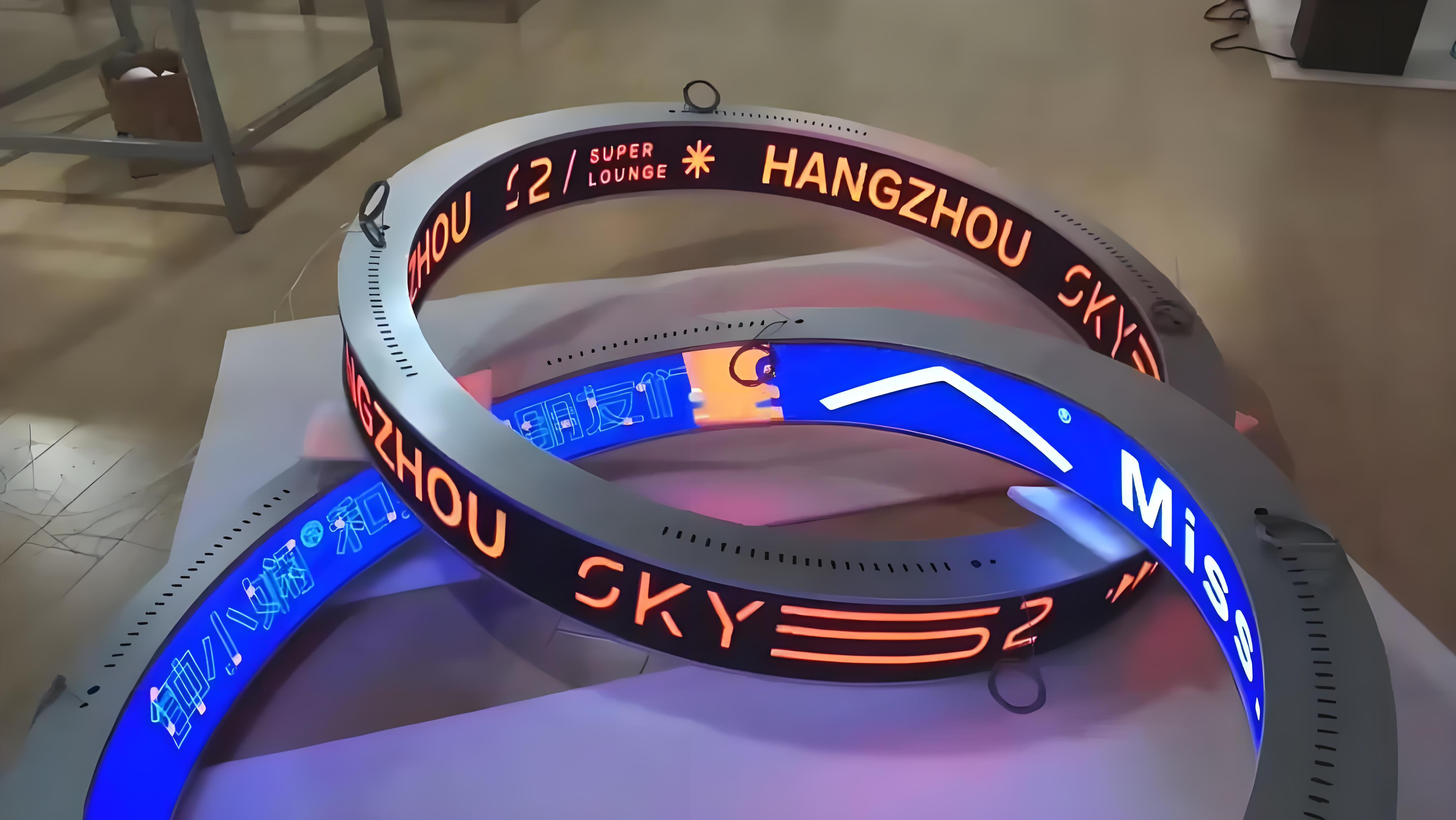 P2.5 Indoor Circular LED Ticker Dual Faces LED Display Ring