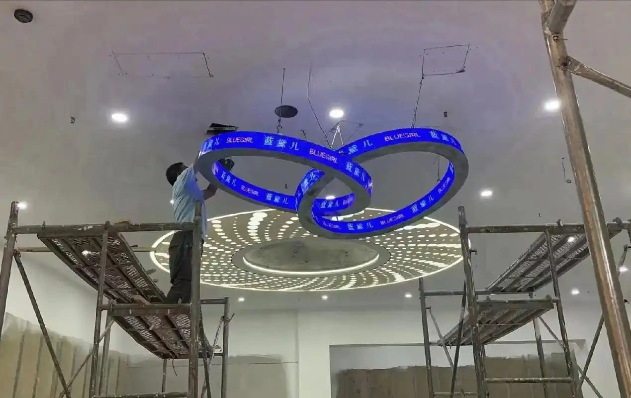 P2.5 Indoor Circular LED Ticker Dual Faces LED Display Ring