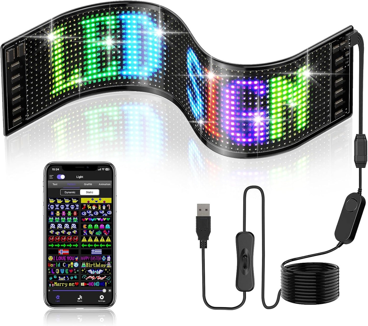 LED Ticker Display as News Ticker, Stock Ticker, Scrolling Text Ticker