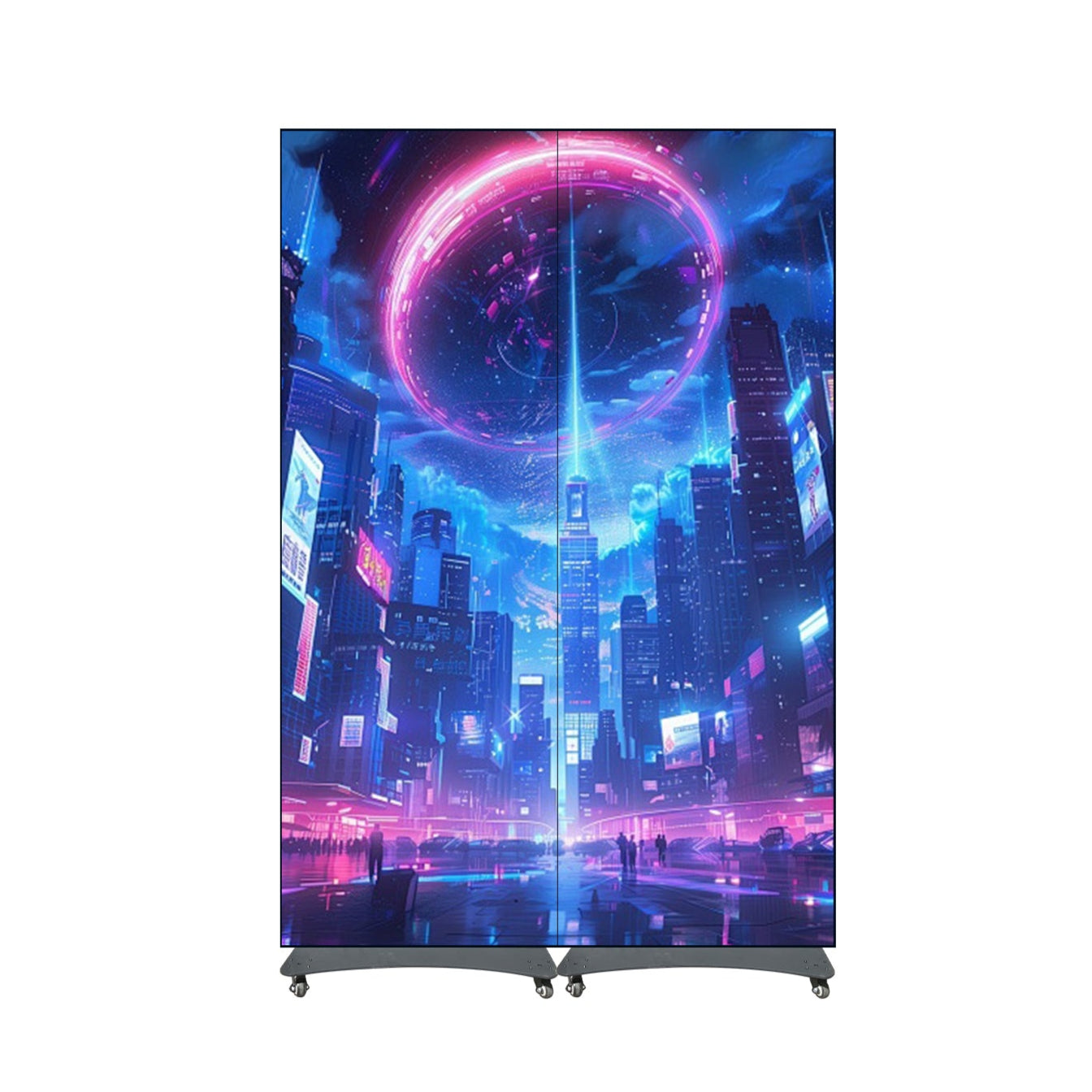 FreeP BS Series Linkable Indoor LED Poster Display made with Die-casting Aluminum Frame in 1.25mm | 1.53mm| 1.86mm | 2.5mm Pixel Pitch with 640x1920mm Large Display Area (2PCS-Pack)