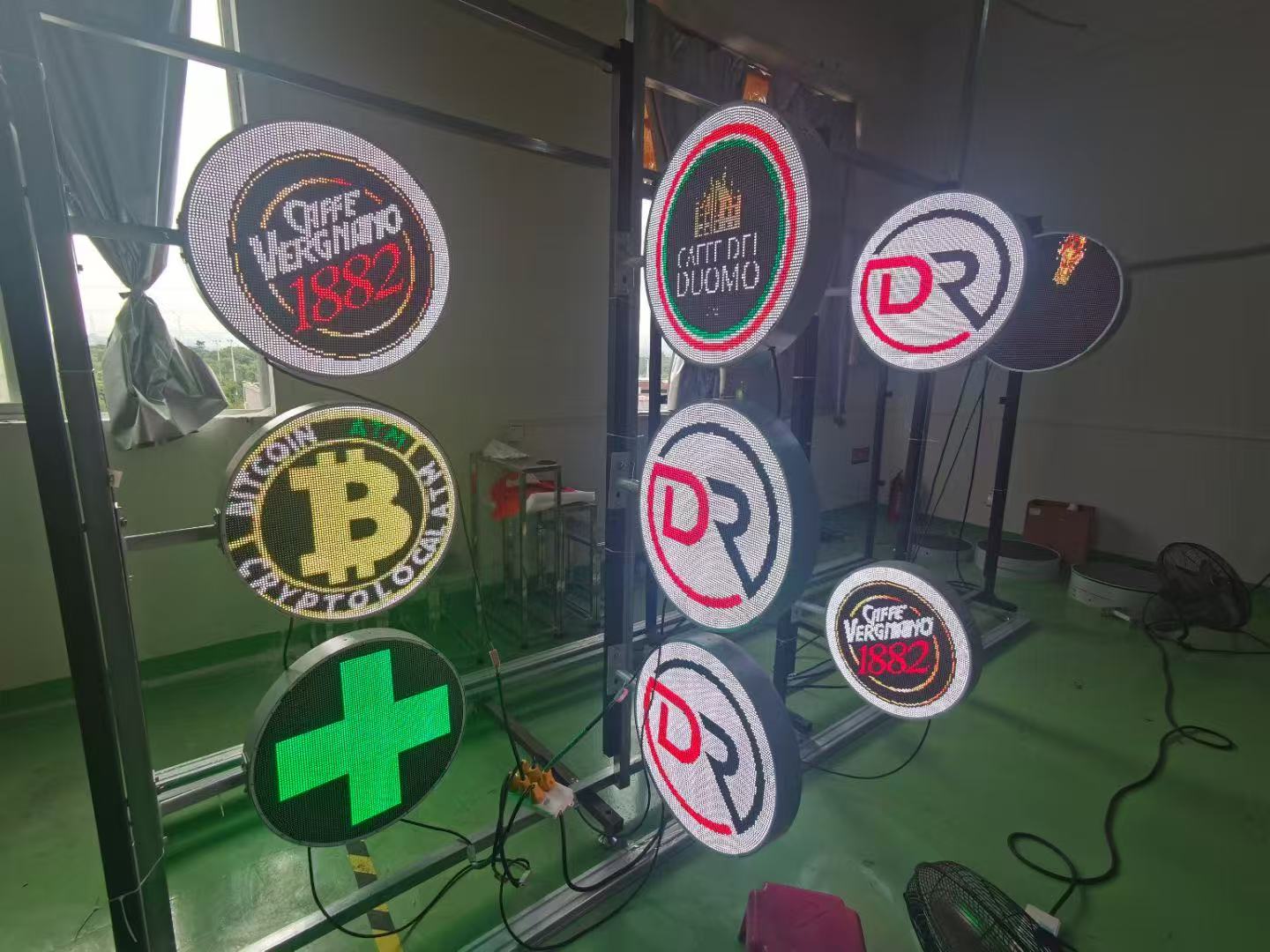 P5 50CM (20'') Diameter Outdoor Round LED Display Circle Logo LED Sign