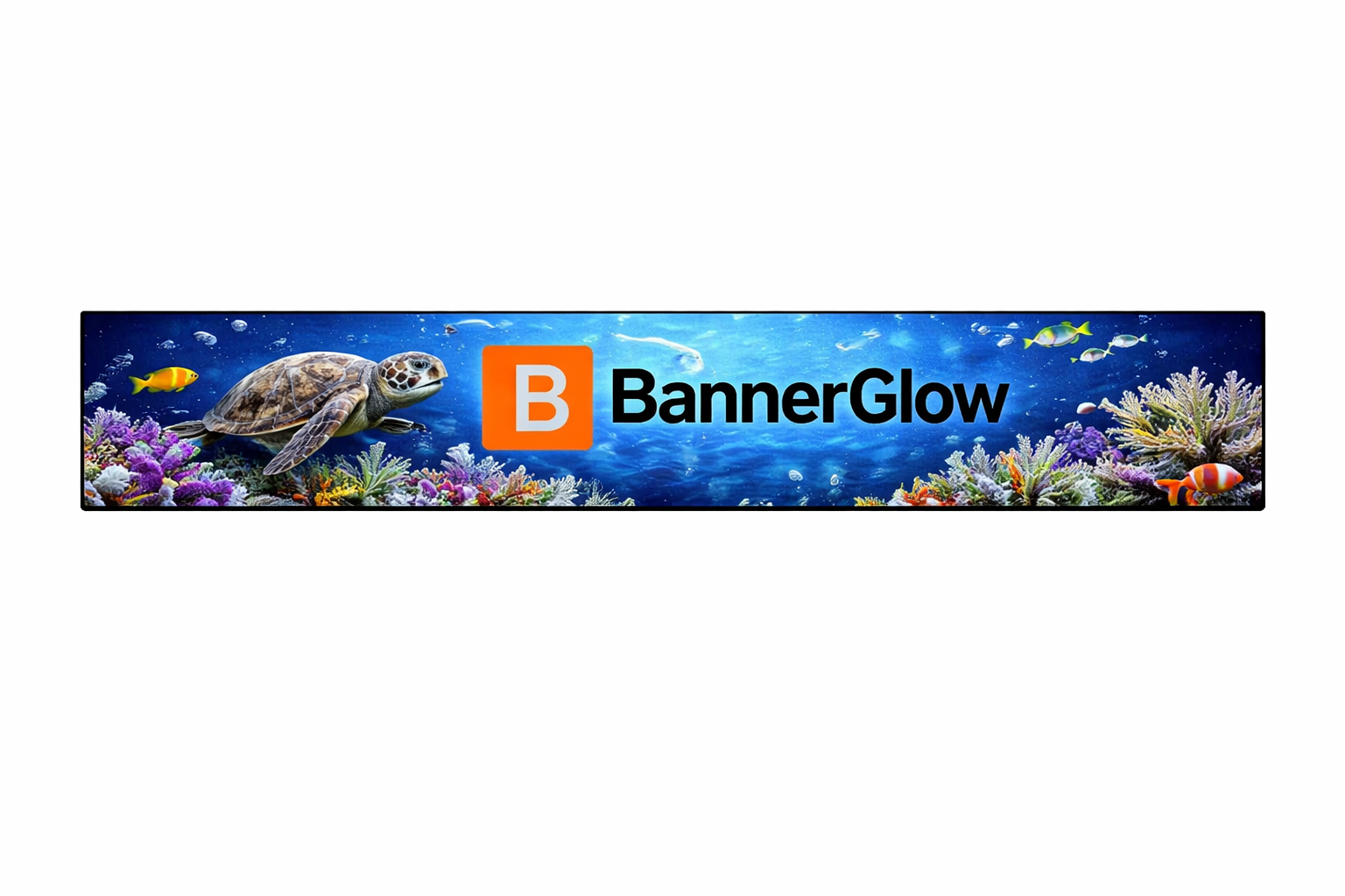 BL-S Series Frameless LED Shop Signage – P1.86 · 160×960mm | Mirror Finish LED Screen, Seamless with Modern Shop Décor