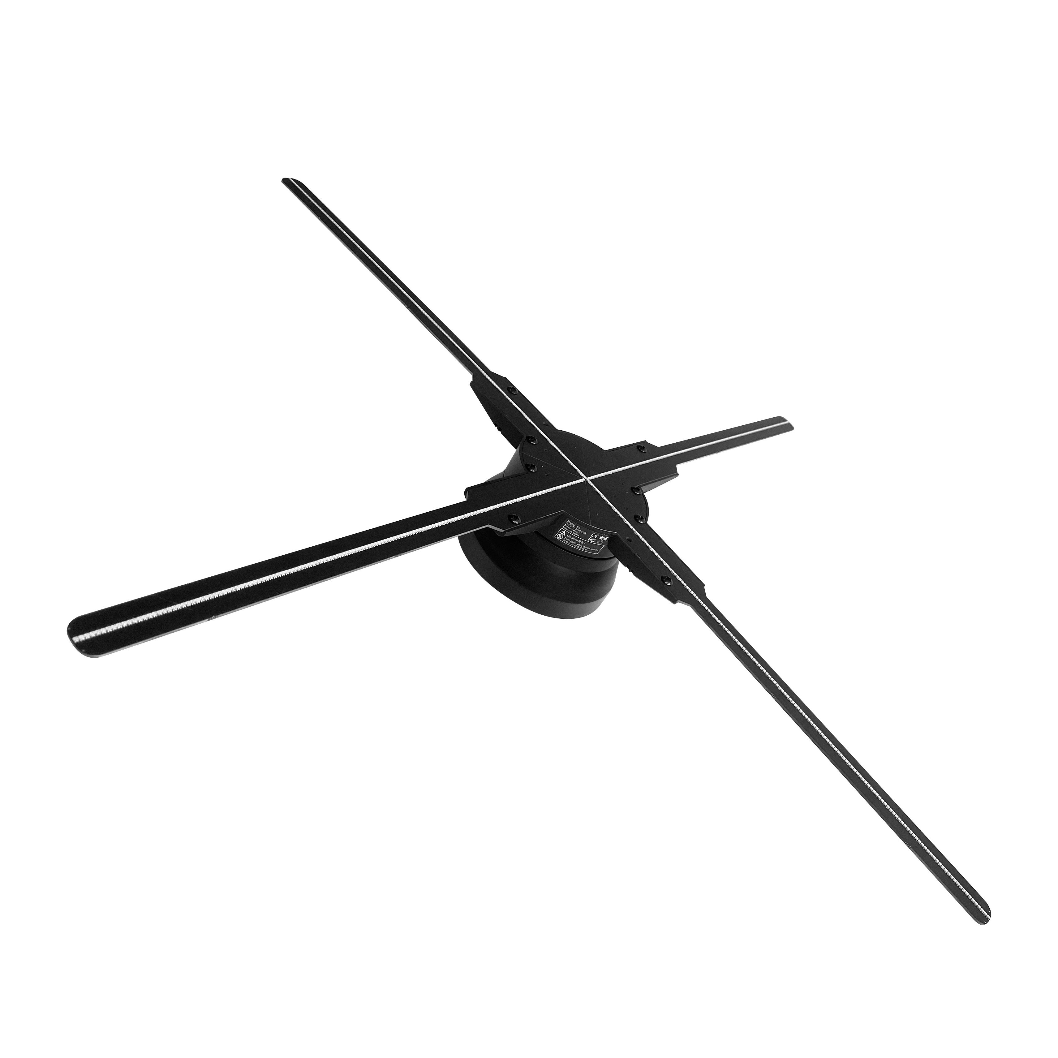 FL-M Series | Asynchronous Control | 45cm to 49cm (17.7–19.3 inch) | 3D Holographic Fan | Fan Only / Transparent Protective Cover / Black Background Protective Cover | Retail Holographic Display | 4 Blades
