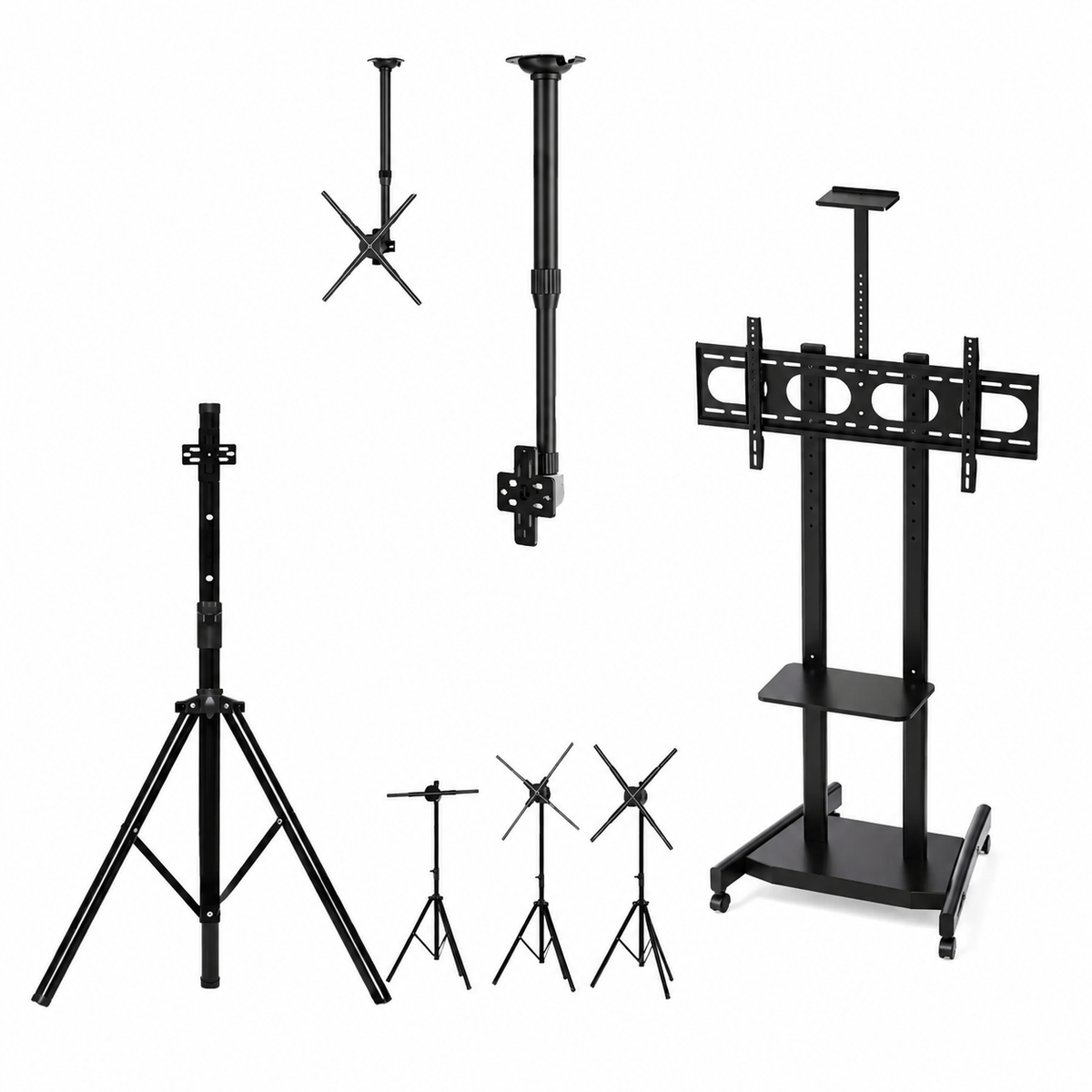3D Holographic Fan Mounting Solutions | Tripod Floor Stand / Ceiling Mount Bracket / Heavy-Duty Steel Frame | Store Holographic Display | Adjustable Height 60cm to 200cm (23.6–78.7 inch)