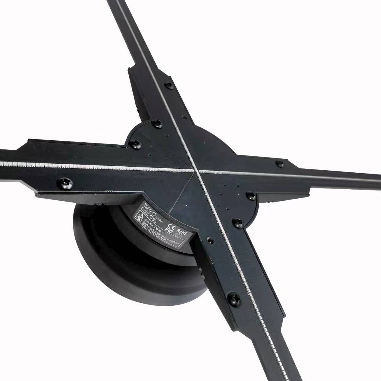 FL-M Series | Asynchronous Control | 45cm to 49cm (17.7–19.3 inch) | 3D Holographic Fan | Fan Only / Transparent Protective Cover / Black Background Protective Cover | Retail Holographic Display | 4 Blades